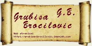 Grubiša Broćilović vizit kartica